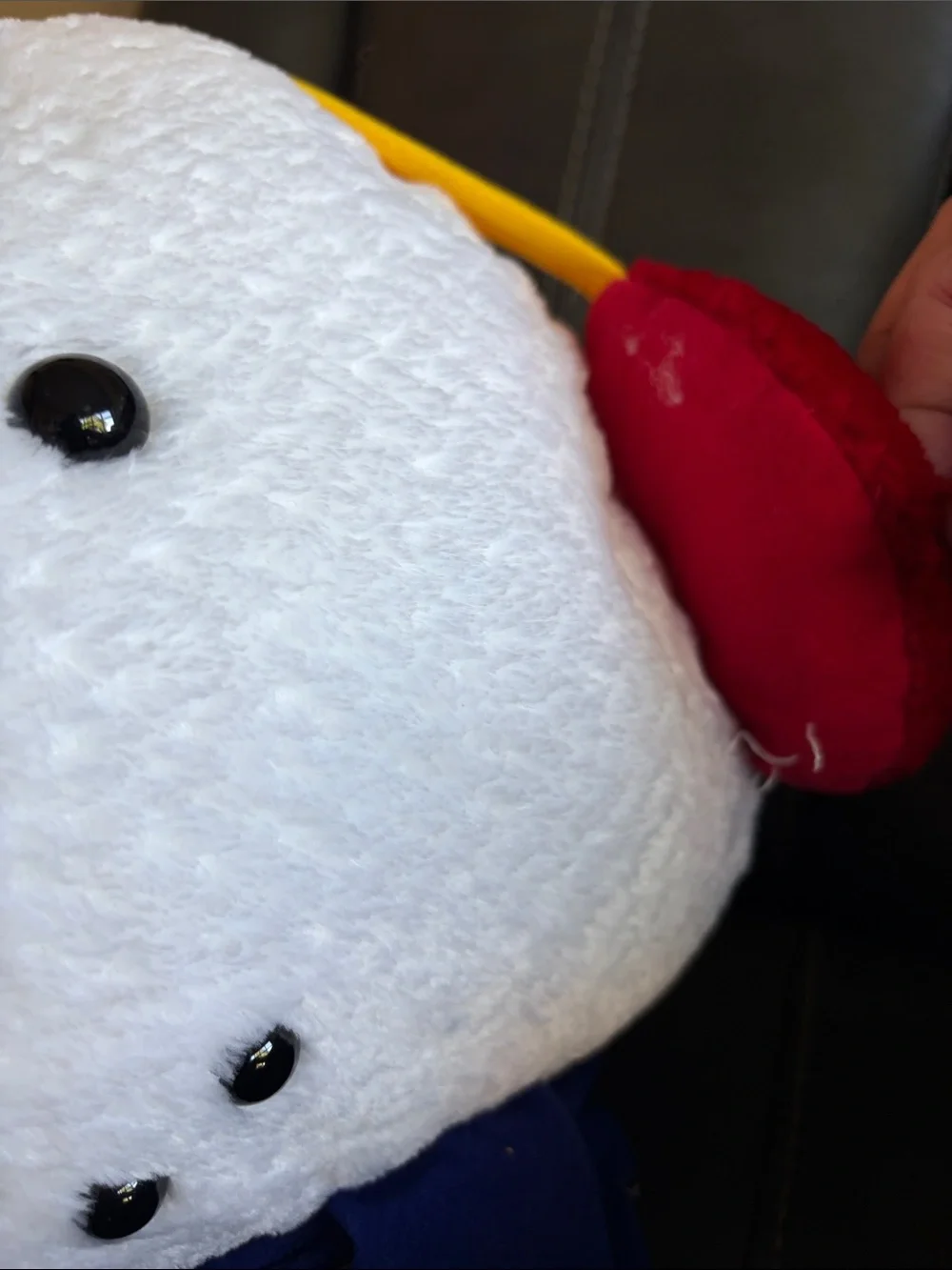 Plush Snowman Head with earmuffs and scarf